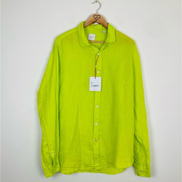 Swims linen “Amalfi” button front linen shirt in citron. Size XL. New with tags. - Picture 1 of 6